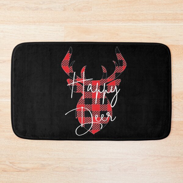 Item preview, Happy Deer Christmas Pajama Red Plaid Buffalo Matching product designed and sold by Grabitees.