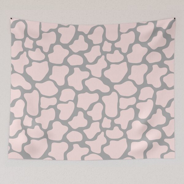 Item preview, Abstract dots, cow spots, dalmatian, spotty pattern, blush pink and grey designed and sold by iclipart.