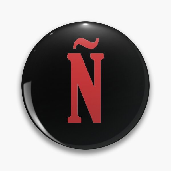 Item preview, "Ñ" spanish letter in red designed and sold by free-yeah.
