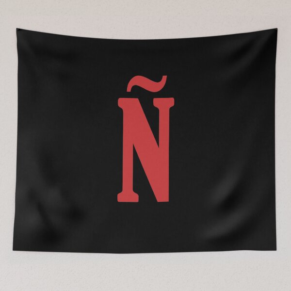 Item preview, "Ñ" spanish letter in red designed and sold by free-yeah.