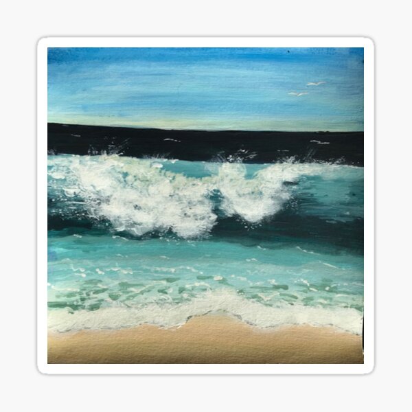 Item preview, ocean wave on the beach designed and sold by designInk.