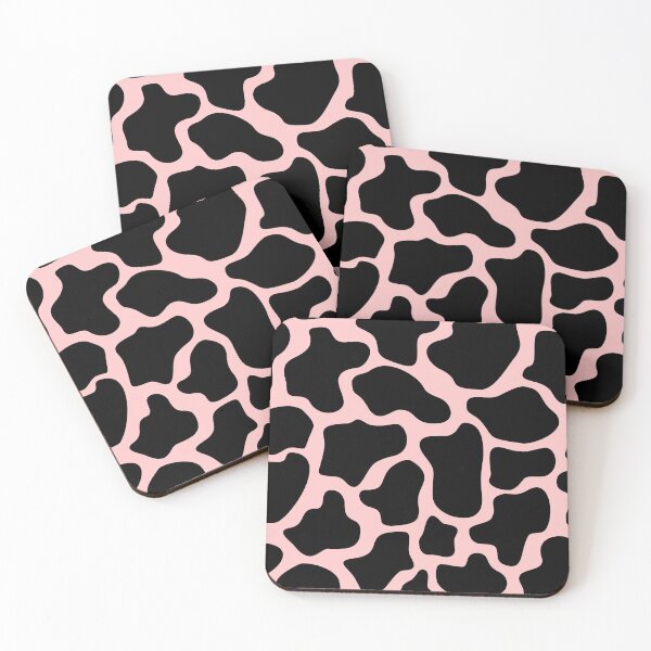 Item preview, Abstract dots, cow spots, dalmatian, spotty pattern, blush pink and black designed and sold by iclipart.