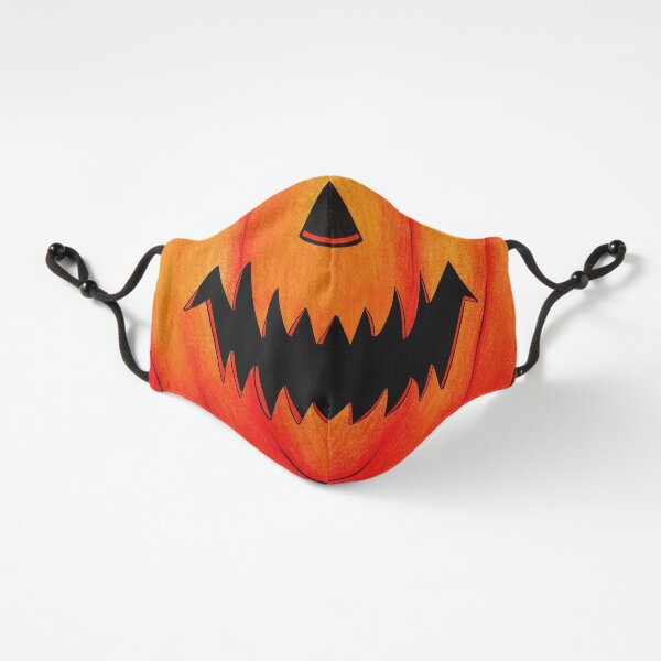 A sneering Halloween Pumpkin Fitted 3-Layer