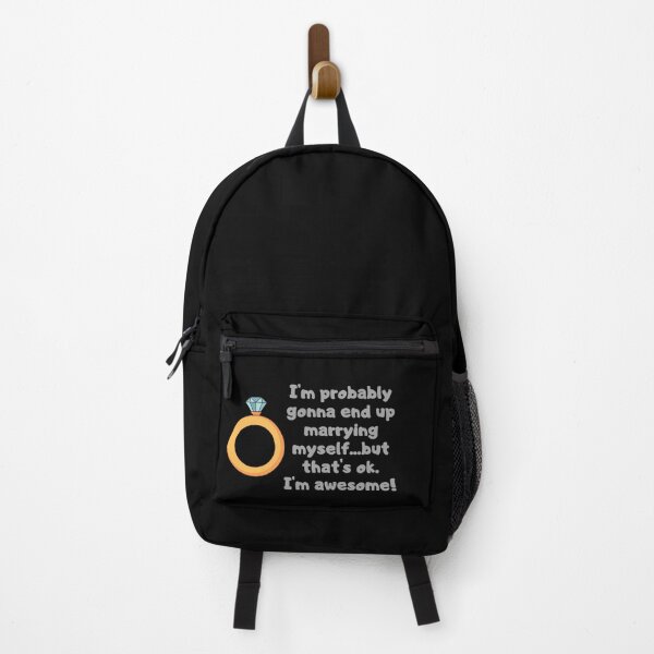 Item preview, I'm probably gonna end up marrying myself - Funny engagement ring with silly text designed and sold by Irelene.