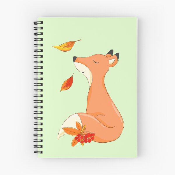 Item preview, cute fox in autumn leaves and berries designed and sold by IriSev.
