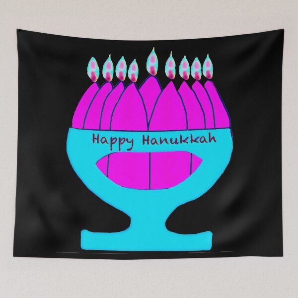 Item preview, Happy Hanukkah. Delightful hanukkiah.  designed and sold by NatanDesigns.