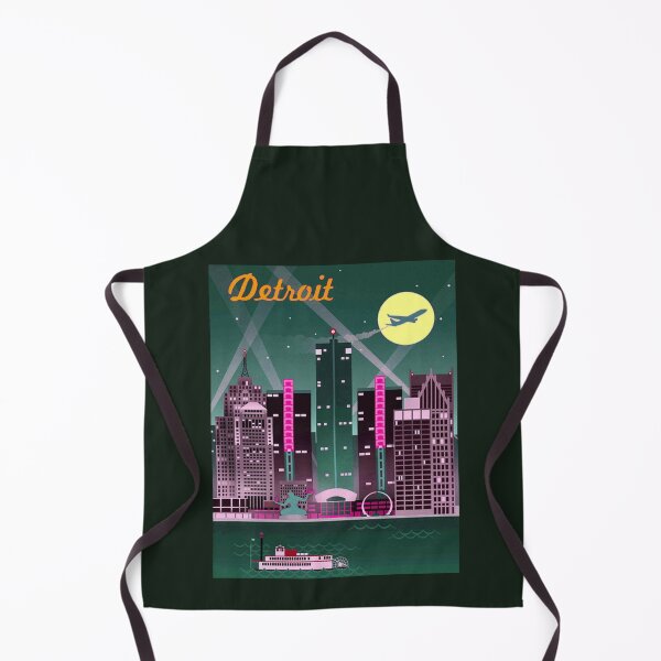 Item preview, DETROIT : Vintage Skyline Advertising Print designed and sold by posterbobs.
