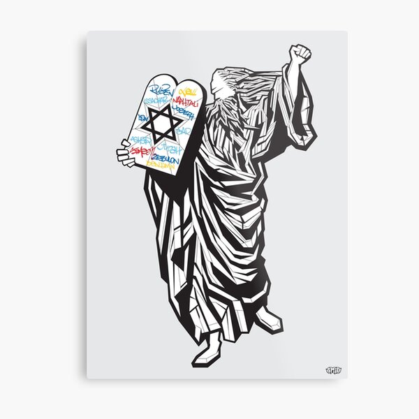 Moses and the 12 tribes Metal Print