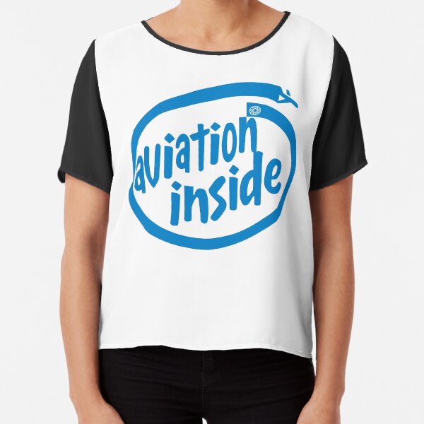 Model 54 - Aviation Inside Chiffon Top