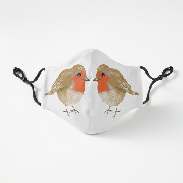 Cute Robin RedBreast Christmas Bird Fitted 3-Layer