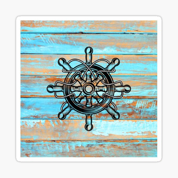 Item preview, Preppy 1980s Nautical Sailing Captain Ships Wheel  designed and sold by IamTrending.