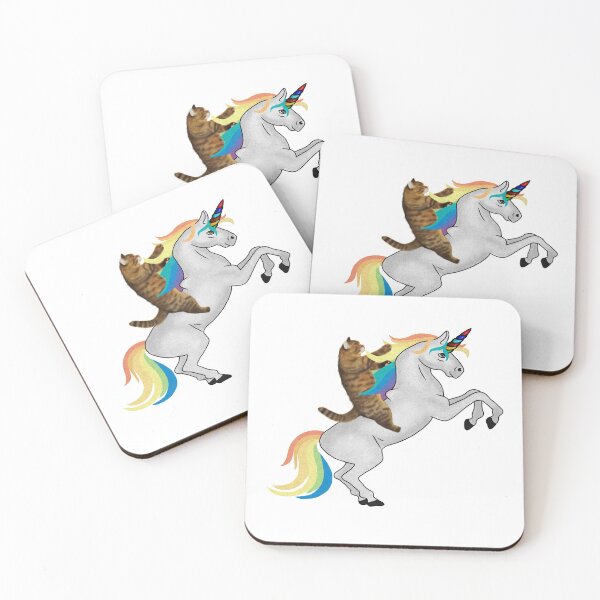 Item preview, Funny Cat riding Unicorn, Love Unicorns  designed and sold by Logiamerch.