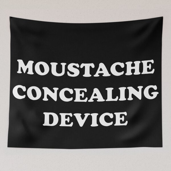 Item preview, Funny Moustache Concealing Device Dark mode designed and sold by Deegital18.