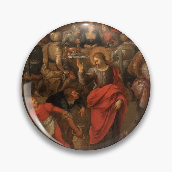 Item preview, Water into Wine vintage Christ painting - frans francken II designed and sold by Vintage Designs +.