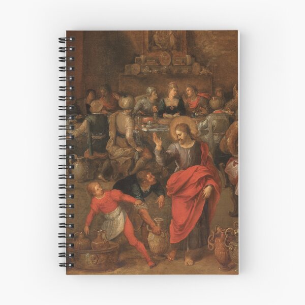 Item preview, Water into Wine vintage Christ painting - frans francken II designed and sold by Vintage Designs +.