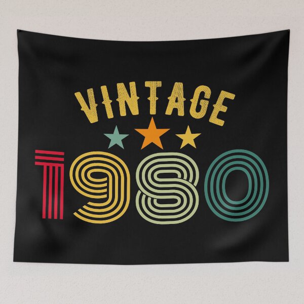 Item preview, Vintage 1980 Birthday design designed and sold by PlusAdore.