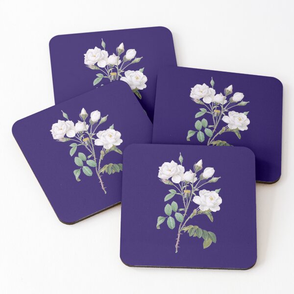 Item preview, Rosa campanulata alba also known as Pink Bellflowers to White Flowers from Les Roses (1817–1824) by Pierre-Joseph Redouté designed and sold by domdjs4239.