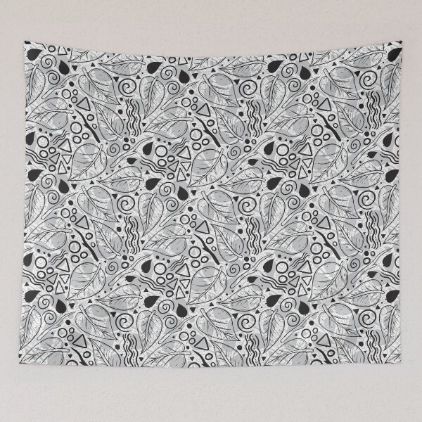 Artikelvorschau, Leaf Doodle Seamless Surface Pattern Design entworfen und verkauft von ZaryaKiqo.