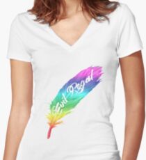 evil regal 4 equality Women's Fitted V-Neck T-Shirt