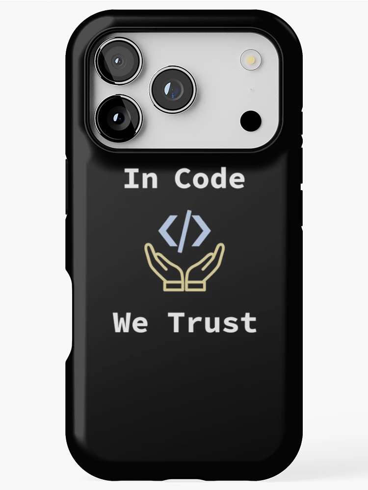Thumbnail 1 von 4, iPhone-Hülle, In Code, dem wir vertrauen, Quellcode, Software Engineer, Informatik, Webcode, Web, WWW, Programmierhumor, HTML-Tag designt und verkauft von Max-Wear.