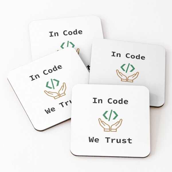 Item preview, In Code We Trust, Source Code, Software Engineer, Computer Science, Web Code, Web, WWW, Programming Humor, HTML Tag, Dark Text designed and sold by Max-Wear.