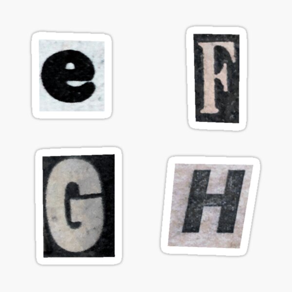 Newspaper Font Stickers Redbubble