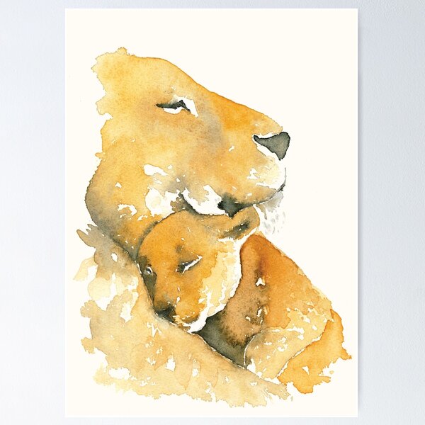 Item preview, Lioness and Cub designed and sold by VeronArtLab.