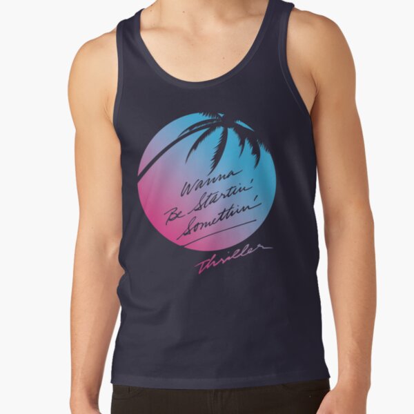 WANNA BE STARTIN' SOMETHIN' tropical palm tree (Michael Jackson - Thriller) Tank Top