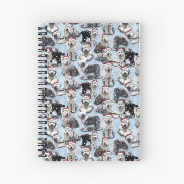 The Christmas Old English Sheepdog Spiral Notebook