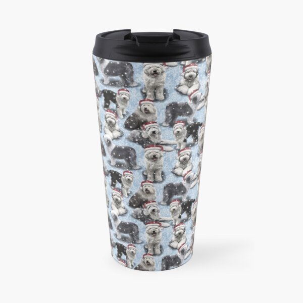 The Christmas Old English Sheepdog Travel Mug