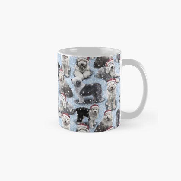 The Christmas Old English Sheepdog Classic Mug