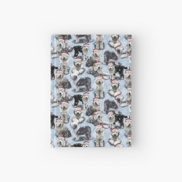 The Christmas Old English Sheepdog Hardcover Journal