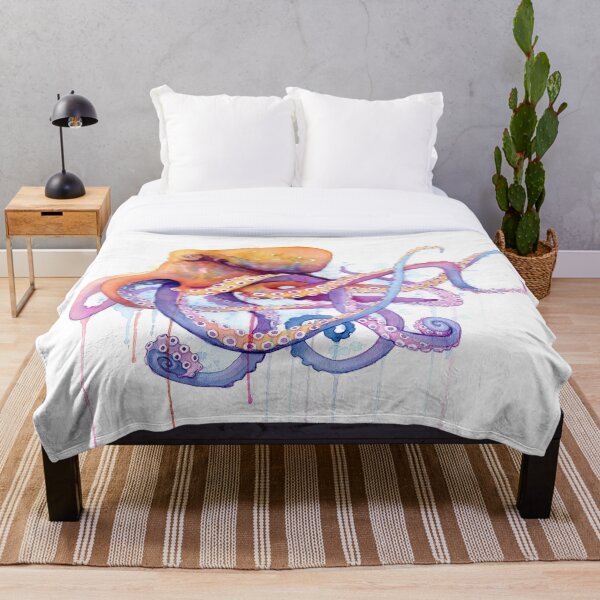 Octopus II Throw Blanket