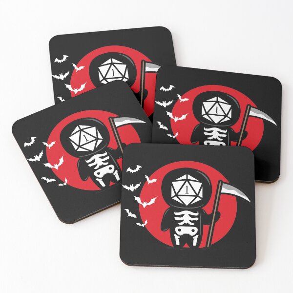 Item preview, Critical Fail Grim Reaper Polyhedral D20 Dice Halloween designed and sold by pixeptional.