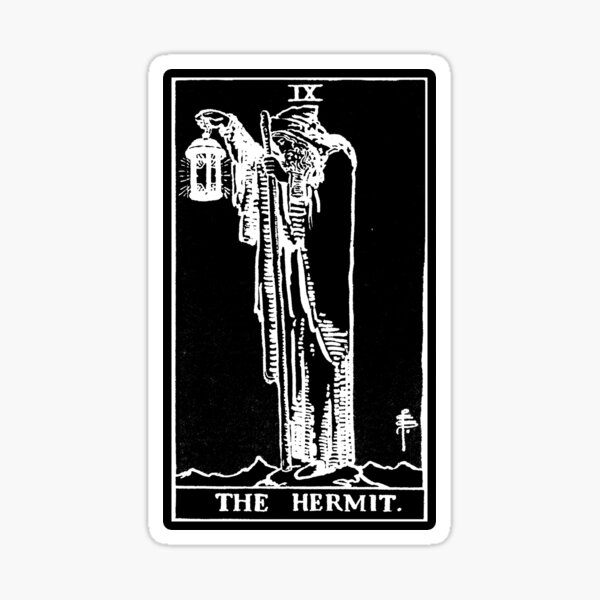 Item preview, IX. The Hermit Tarot Card | Obsidian and Pearl designed and sold by wildtribe.