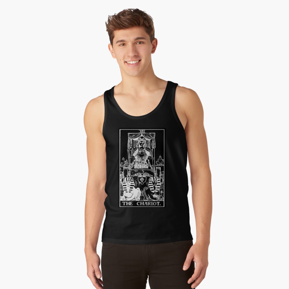 Discover VII. The Chariot Tarot Card | Obsidian and Pearl Tank Top
