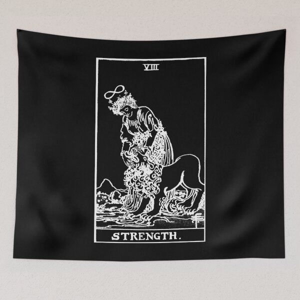 Item preview, VIII. Strength Tarot Card | Obsidian and Pearl designed and sold by wildtribe.