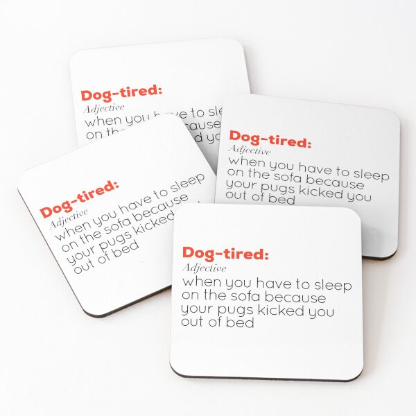 Item preview, Funny Dog-tired definition - Pugs designed and sold by AMSonArt.
