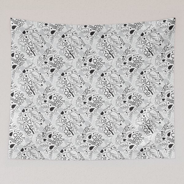 Artikelvorschau, Leaf Doodle Seamless Surface Pattern Design entworfen und verkauft von ZaryaKiqo.