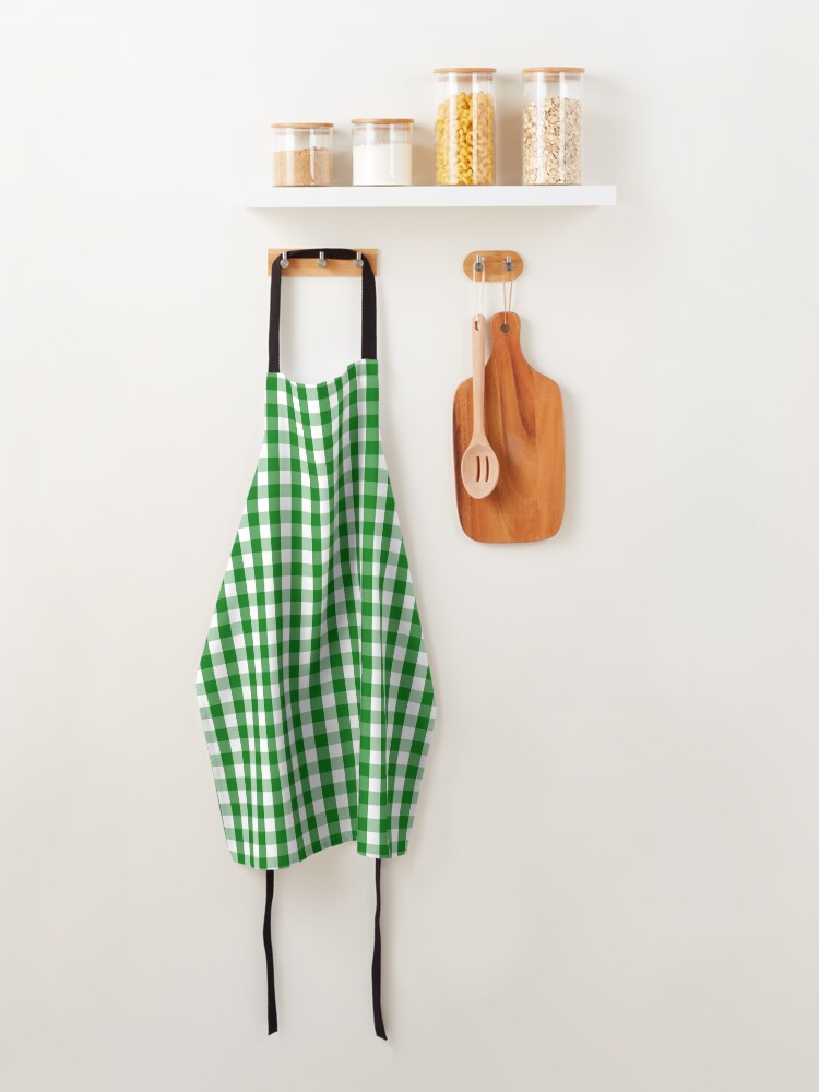 Alternate view of Christmas Green Gingham Check Apron