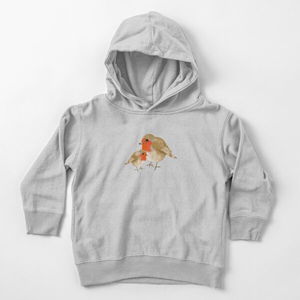 Big and Little Robin Redbreasts Toddler Pullover Hoodie