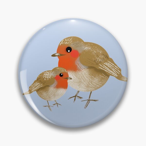 Item preview, Big and Little Robin Redbreasts designed and sold by VicEllisArt.