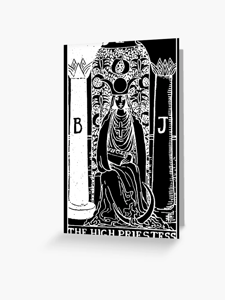II. The High Priestess Tarot Card | Obsidian and Pearl
