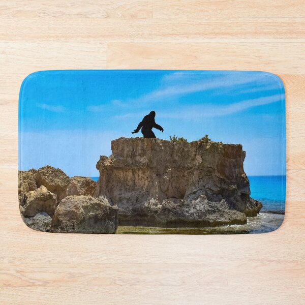 Item preview, Bigfoot on Vacation Enjoying the Rocky Sea Coast designed and sold by LeftFieldFunny.