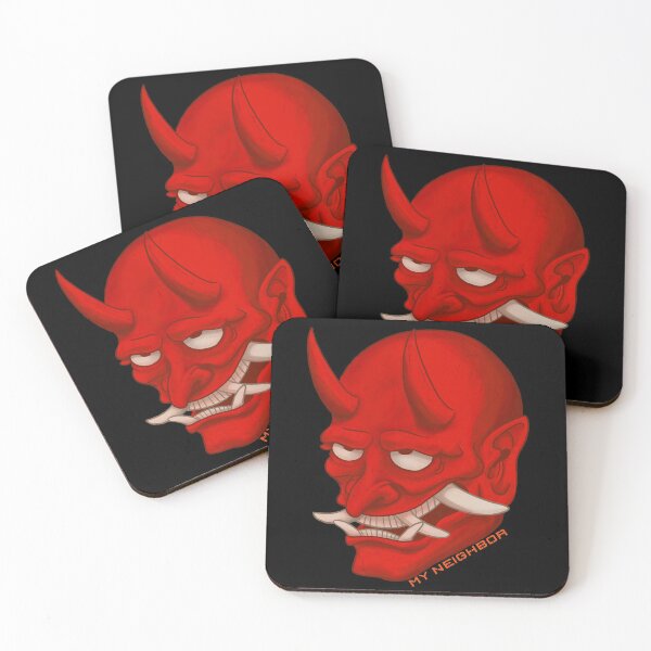 Item preview, My Neighbor, red devil face with enormous teeth designed and sold by Zwembad Vergelijker.
