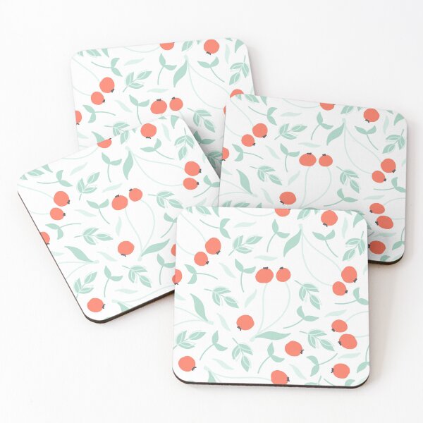 Item preview, Red berries and green leaves pattern designed and sold by Marianne1108.