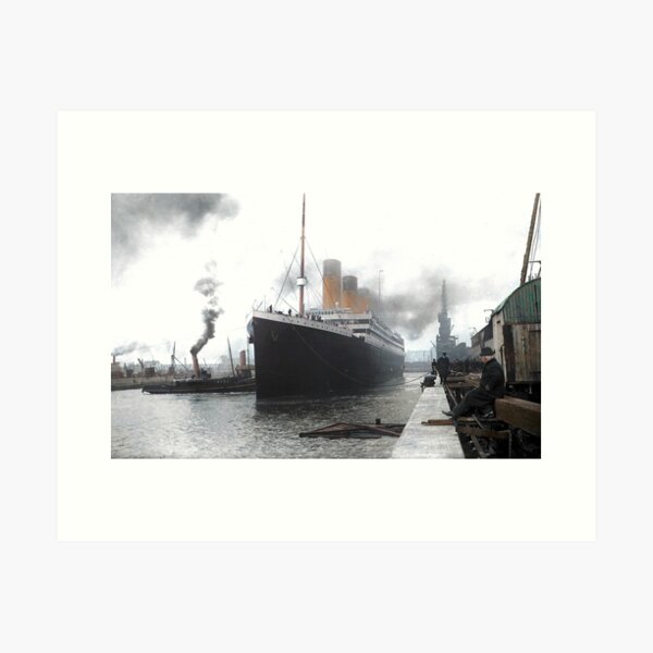 Item preview, Titanic prepares to leave port, 1912 designed and sold by Marina Amaral.