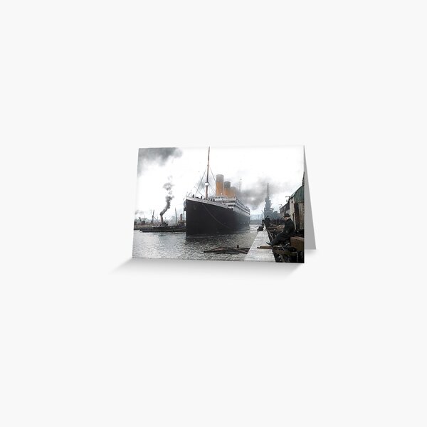 Titanic prepares to leave port, 1912 Greeting Card