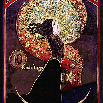 Psychic Fortunes Print 12x18 cheapest Art Nouveau Psychedelic Gypsy Circus Poster