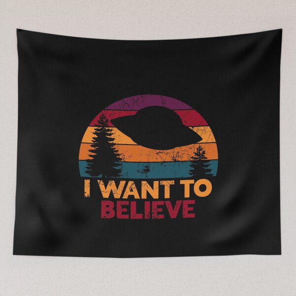 Item preview, Alien UFO Hunter I Want To Believe Retro Sci-Fi designed and sold by juvajay.